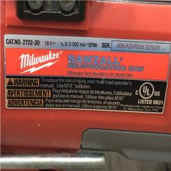 AS-IS Milwaukee FUEL 18V Lithium-Ion Brushless Cordless Super SAWZALL Orbital Reciprocating Saw (Tool-Only)