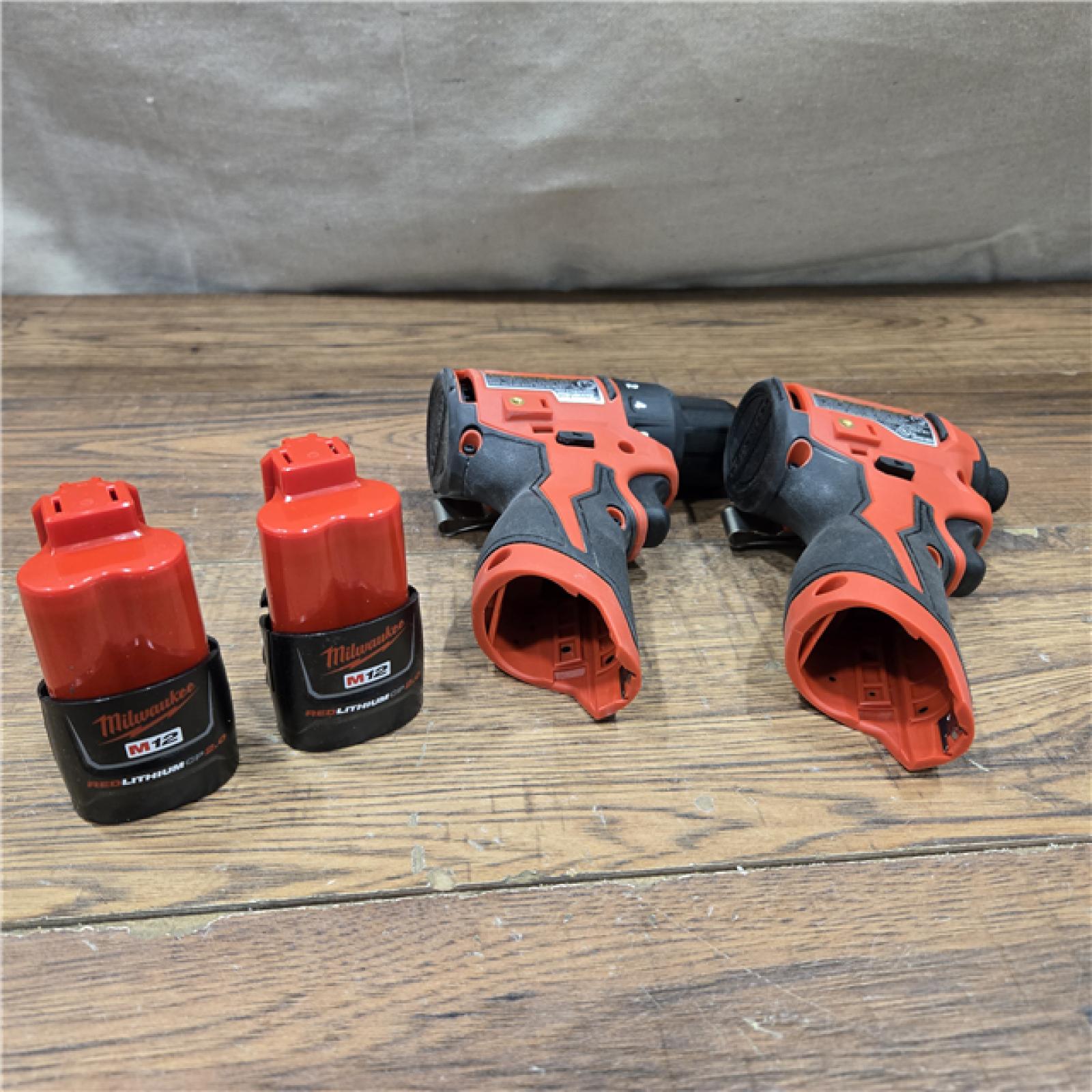 AS-IS Milwaukee M12 Cordless Brushless 2 Tool Combo Kit