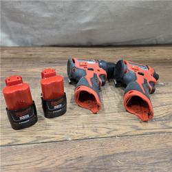 AS-IS Milwaukee M12 Cordless Brushless 2 Tool Combo Kit