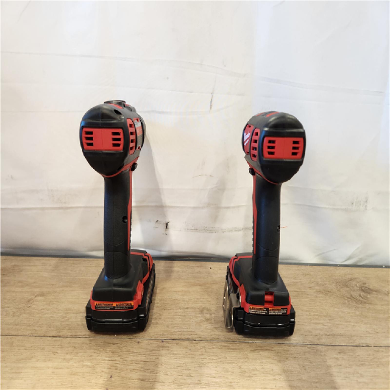 AS-IS- Milwaukee M18 Brushed Cordless (2-Tool) Drill/Driver and Impact Driver Kit