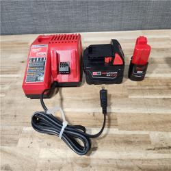 HOUSTON LOCATION - AS-IS MILWAUKEE 2 TOOL COMBO KIT W/ (2) BATTERY & CHARGER