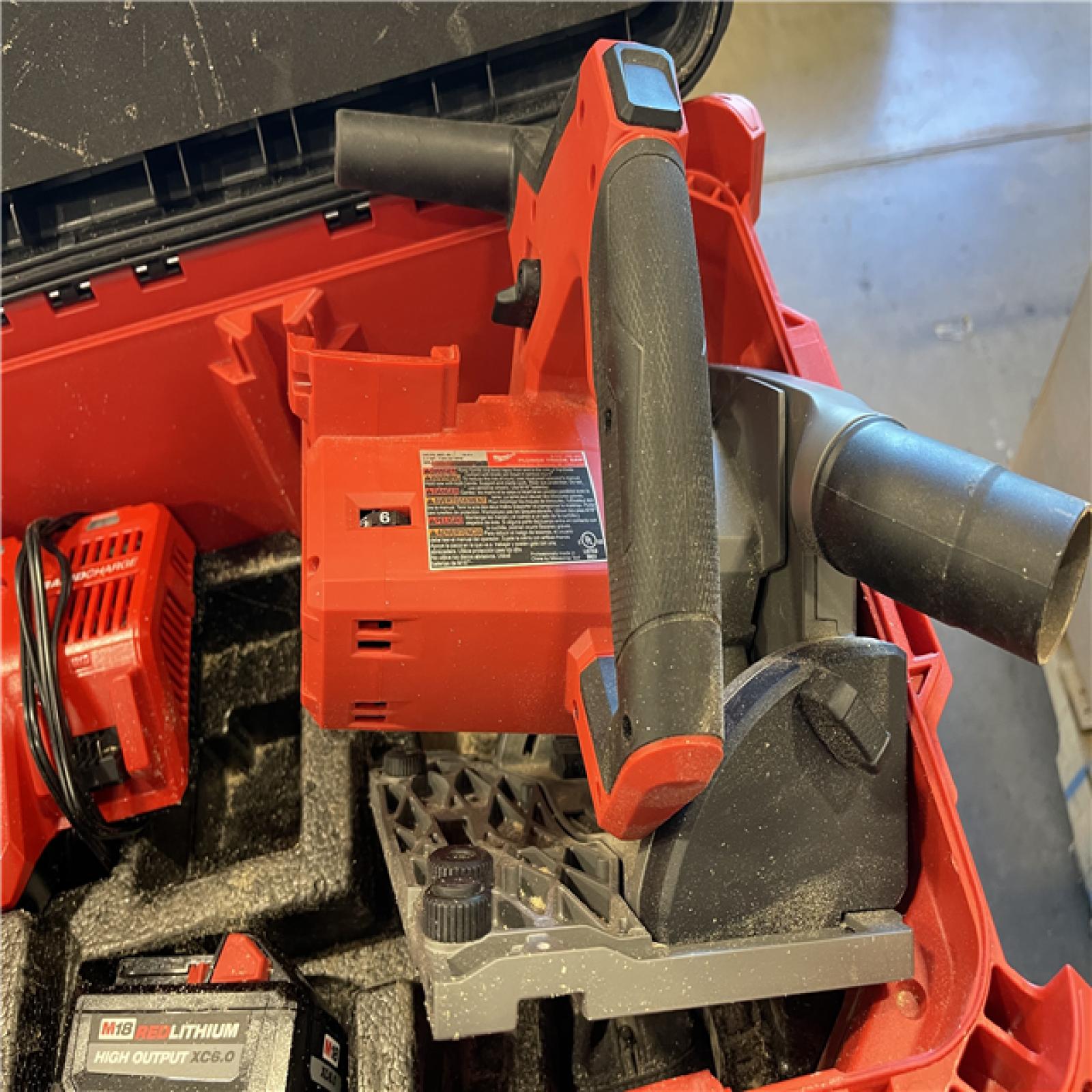 AS-IS - Milwaukee M18 FUEL 18V Lithium-Ion Brushless Cordless 6-1/2 in. Plunge Track Saw PACKOUT Kit