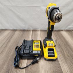 AS-IS- DeWalt 20V XR Lithium-Ion Cordless Brushless 1/2 in. Drill/Driver Kit with (1) 4.0 Ah Batteries and Charger