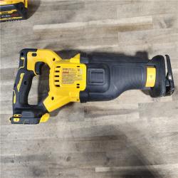 HOUSTON LOCATION - AS-IS DEWALT 20V MAX Lithium Ion Cordless Brushless Reciprocating Saw with FLEXVOLT ADVANTAGE W/ BATTERY & CHARGER