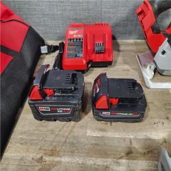 HOUSTON LOCATION - AS-IS Milwaukee M18 18-Volt Lithium-Ion Brushless Cordless Combo Kit (4-Tool) with 2-Batteries  1-Charger and Tool Bag