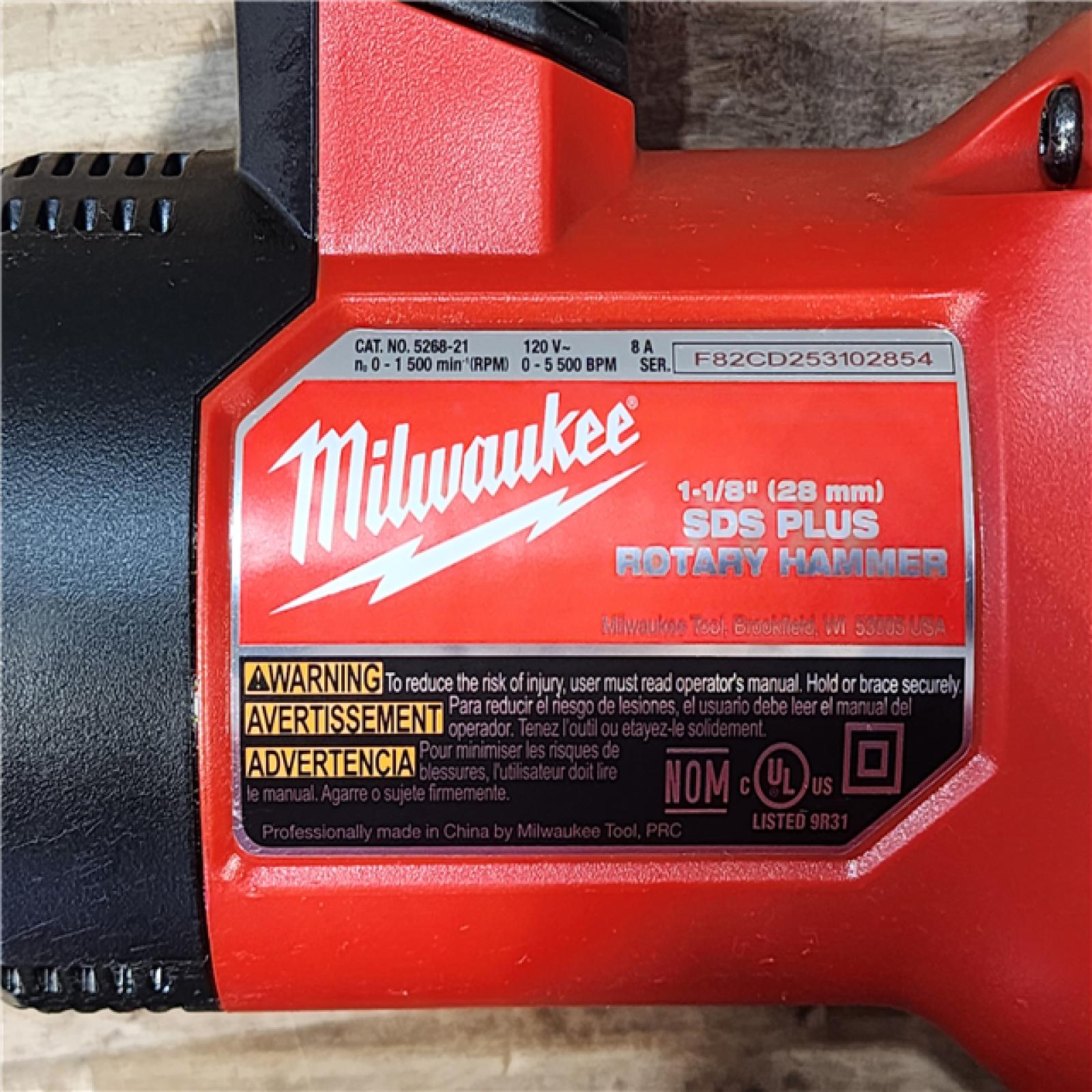 HOUSTON LOCATION - AS-IS Milwaukee 1-1/8 in. Corded SDS-Plus Rotary Hammer