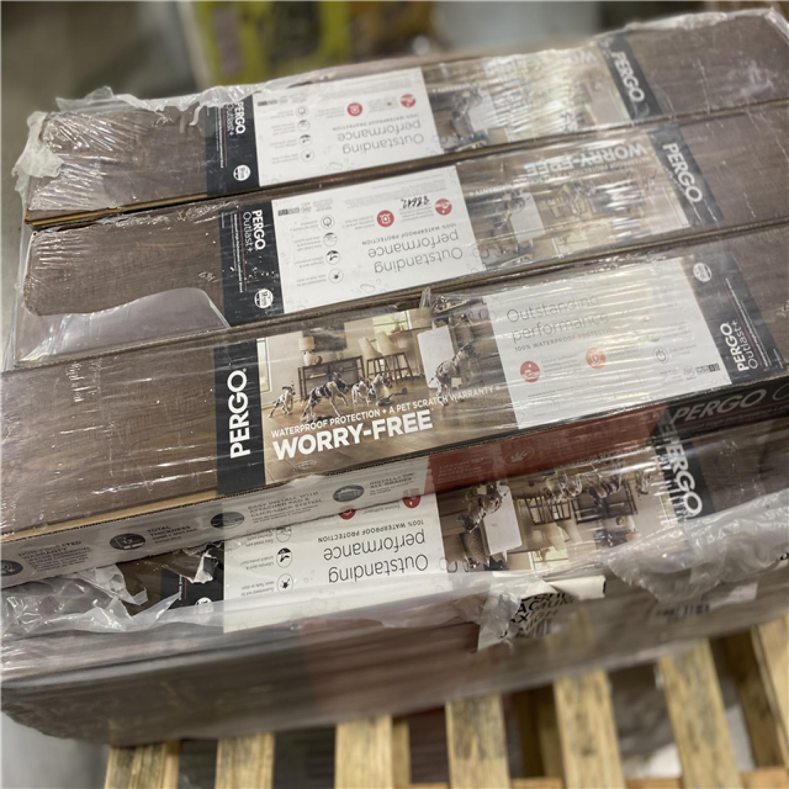 DALLAS LOCATION- Pergo Outlast+ Auburn Scraped Oak 12 mm T x 6.1 in. W Waterproof Laminate Wood Flooring PALLET (47 CASES)