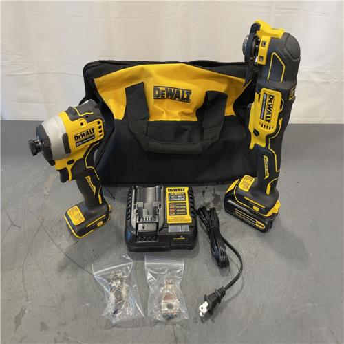 AS-IS - DeWalt ATOMIC 20V MAX Lithium-Ion Brushless Cordless Compact 1/4 in. Impact Driver and Oscillating Tool Kit