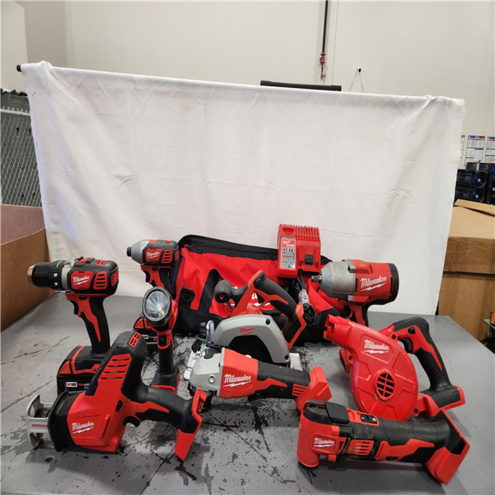 AS-IS- Milwaukee 18-Volt Lithium-Ion Cordless (9-Tool) Combo Kit