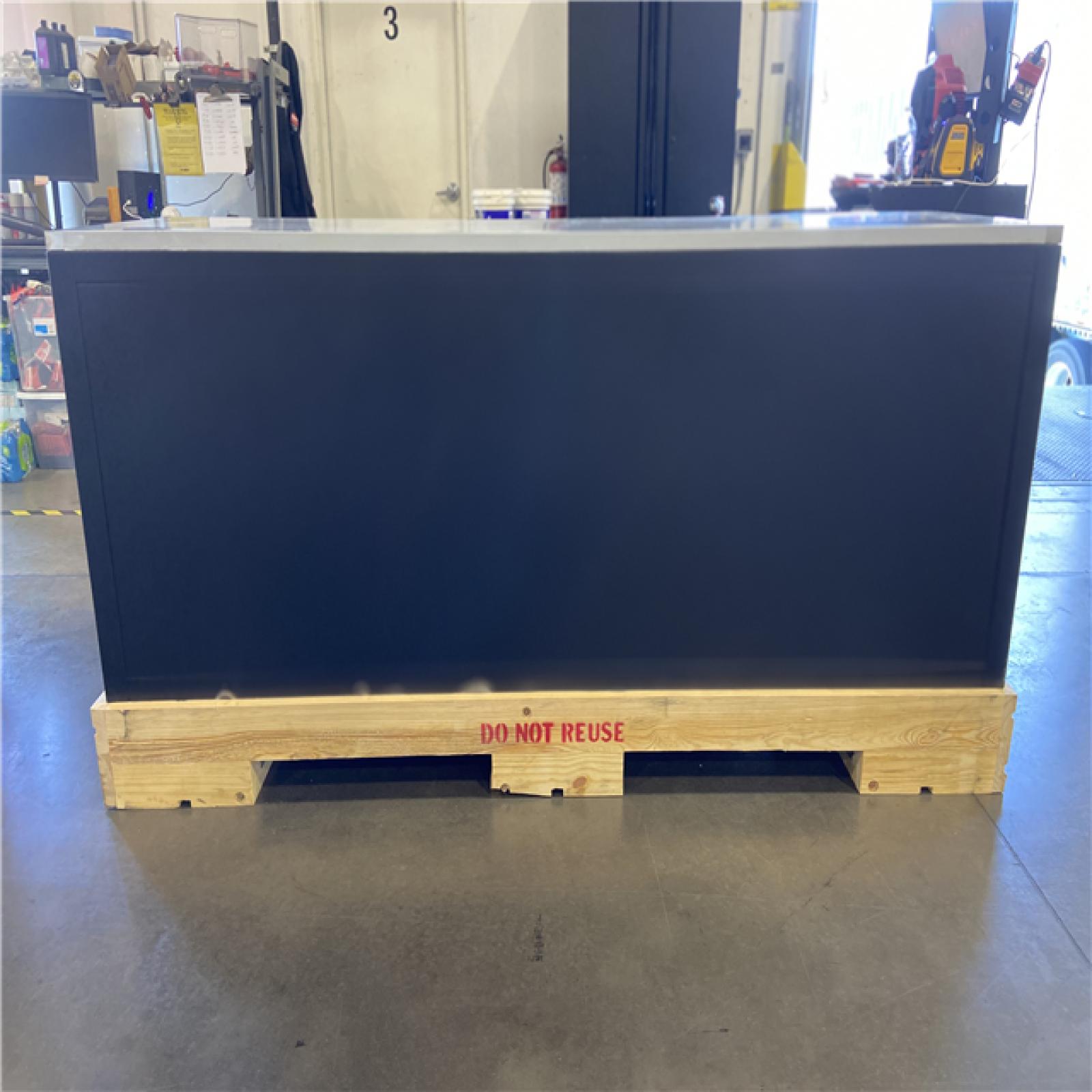 DALLAS LOCATION - Husky 84 in. W x 24 in. D 9-Drawer Heavy-Duty Mobile Workbench with Stainless Steel Top in Matte Black