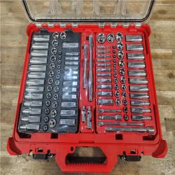 HOUSTON LOCATION - AS-IS (APPEARS LIKE NEW) MILWAUKEE 1/4 & 1/8 METRIC & SAE RATCHET AND SOCKET SET