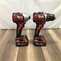 AS-IS Milwaukee 18V Lithium-Ion Cordless Drill Driver/Impact Driver Combo Kit