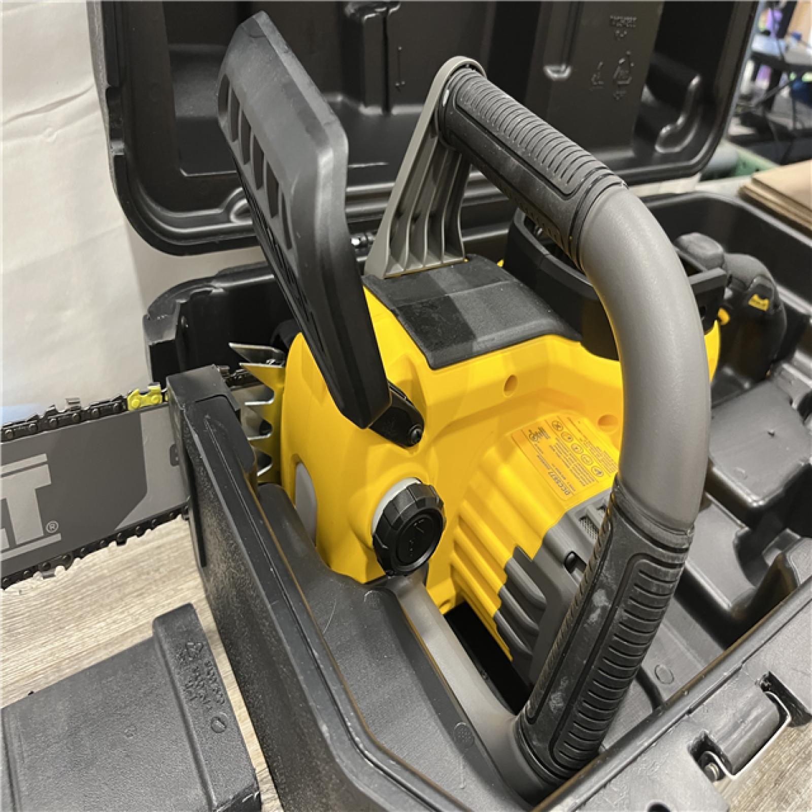 AS-IS DEWALT FLEXVOLT 60-Volt MAX 20 in. Brushless Cordless Battery Powered Chainsaw and Case (Tool with Case Only)