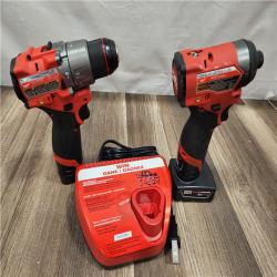 AS-IS- Milwaukee 12V Brushless Hammer Drill and Impact Driver Combo Kit