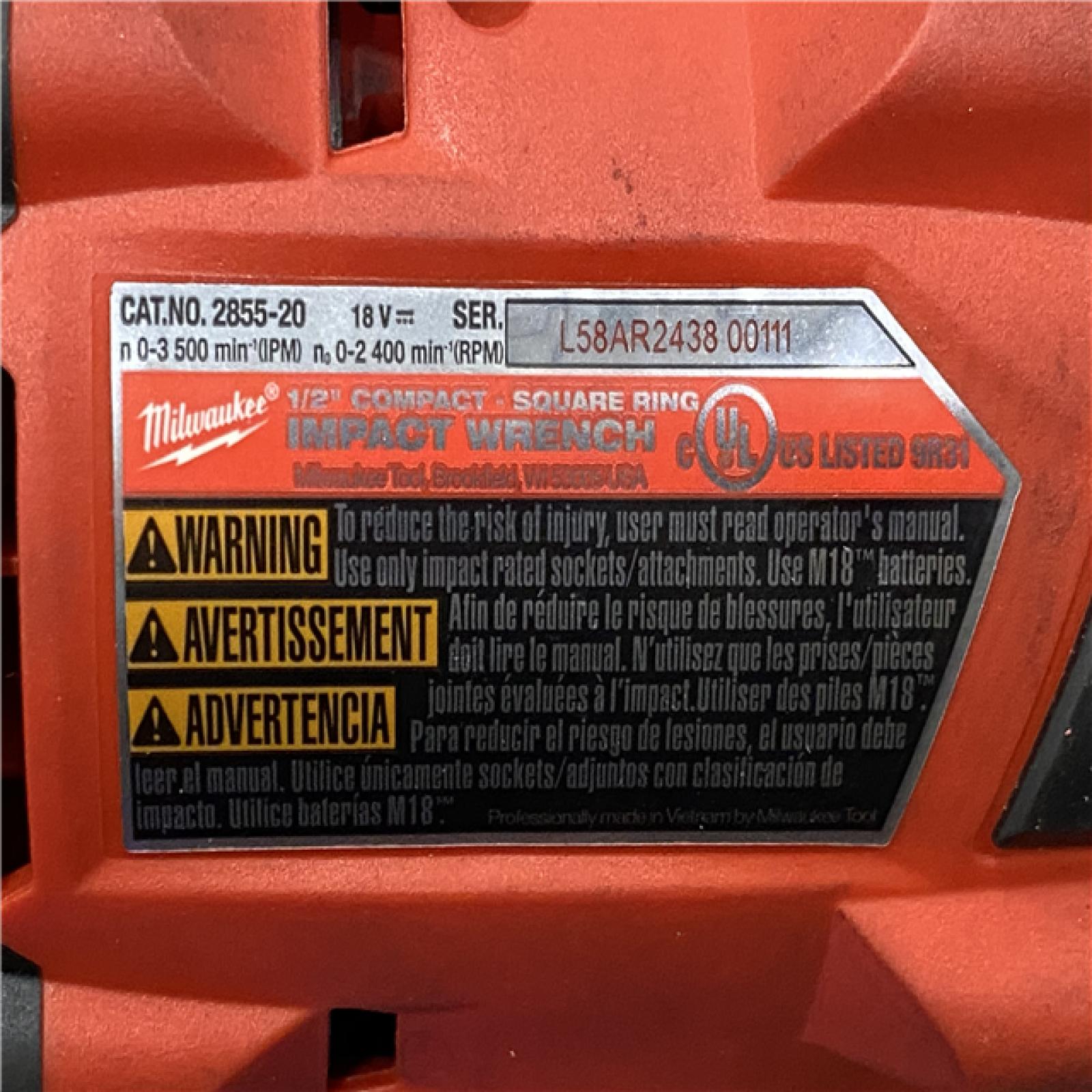 AS-IS Milwaukee FUEL GEN-3 18V Lithium-Ion Brushless Cordless 1/2 in. Compact Impact Wrench with Friction Ring (Tool-Only)