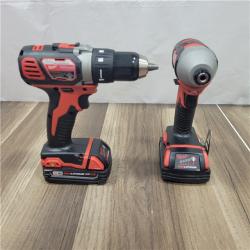 AS-IS Milwaukee M18 18V Cordless Brushed 2 Tool Drill/Driver and Impact Driver Kit