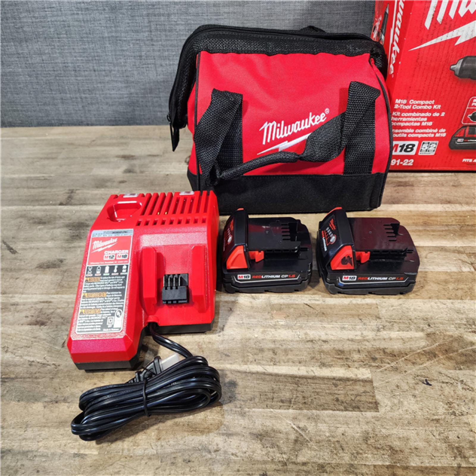 HOUSTON LOCATION - AS-IS Milwaukee M18 Brushed Cordless (2-Tool) Drill/Driver and Impact Driver Kit