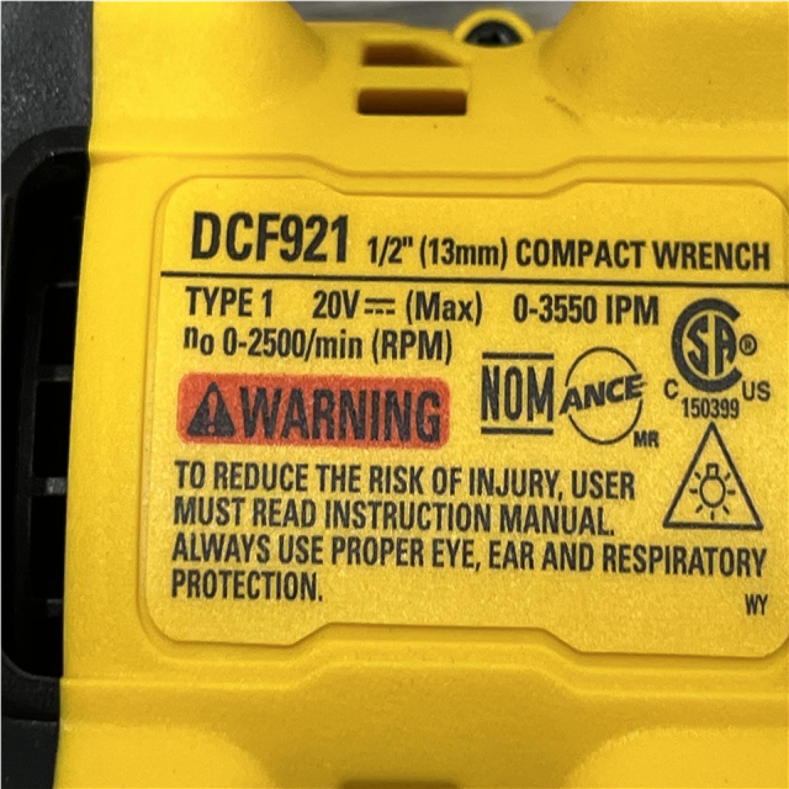 AS-IS DEWALT ATOMIC 20V MAX Cordless Brushless 1/2 in. Variable Speed Impact Wrench (Tool Only)