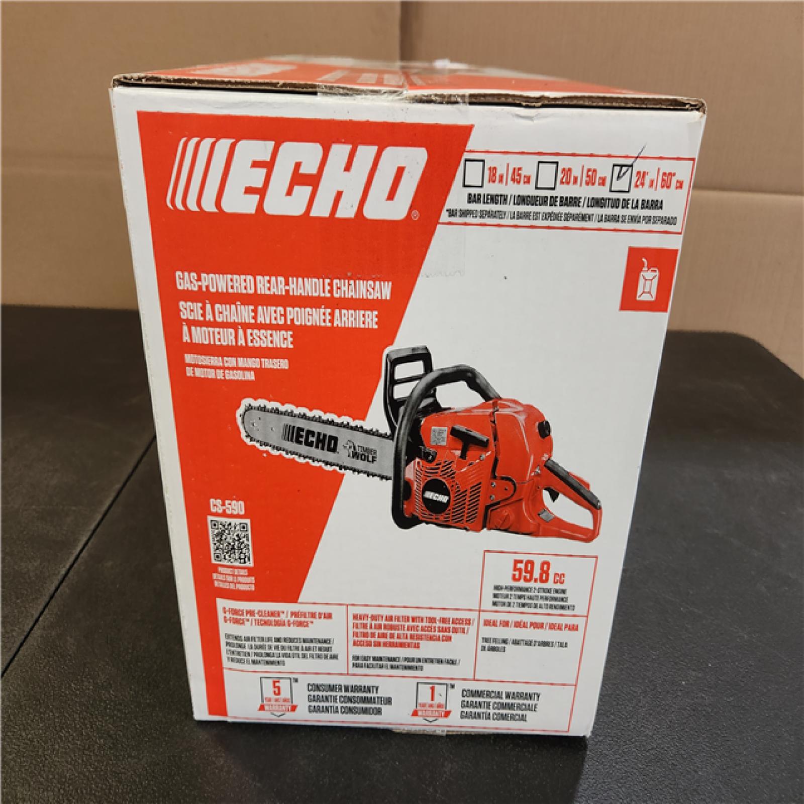 Phoenix NEW ECHO 24 in. 59.8 cc Gas 2-Stroke Rear Handle Timber Wolf Chainsaw (SEALED)