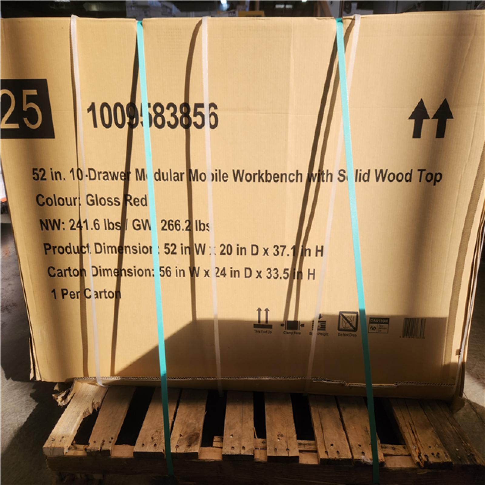 Phoenix NEW Husky Modular Tool Storage 52 in. W x 20 in. D Standard Duty Red Mobile Workbench Cabinet (SEALED)