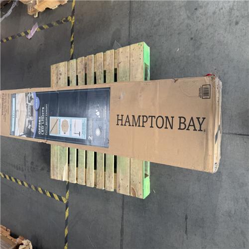 CALIFORNIA AS IS HAMPTON BAY 11FT UMBRELLA WITH SOLAR LED LIGHTS