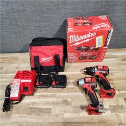 HOUSTON LOCATION - AS-IS Milwaukee M18 18V Lithium-Ion Cordless Drill Driver/Impact Driver Combo Kit