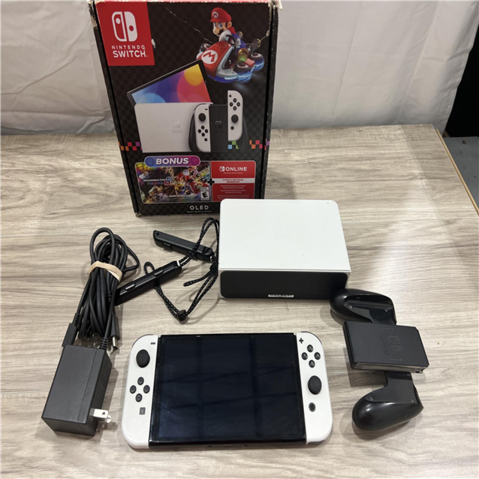 AS-IS Nintendo Switch (OLED) with White Joy-Con