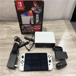 AS-IS Nintendo Switch (OLED) with White Joy-Con