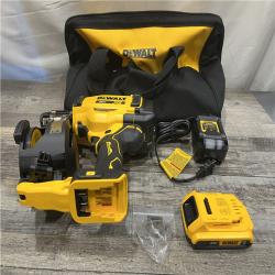 AS-IS DEWALT 20V MAX Lithium-Ion 15-Degree Electric Cordless Roofing Nailer Kit