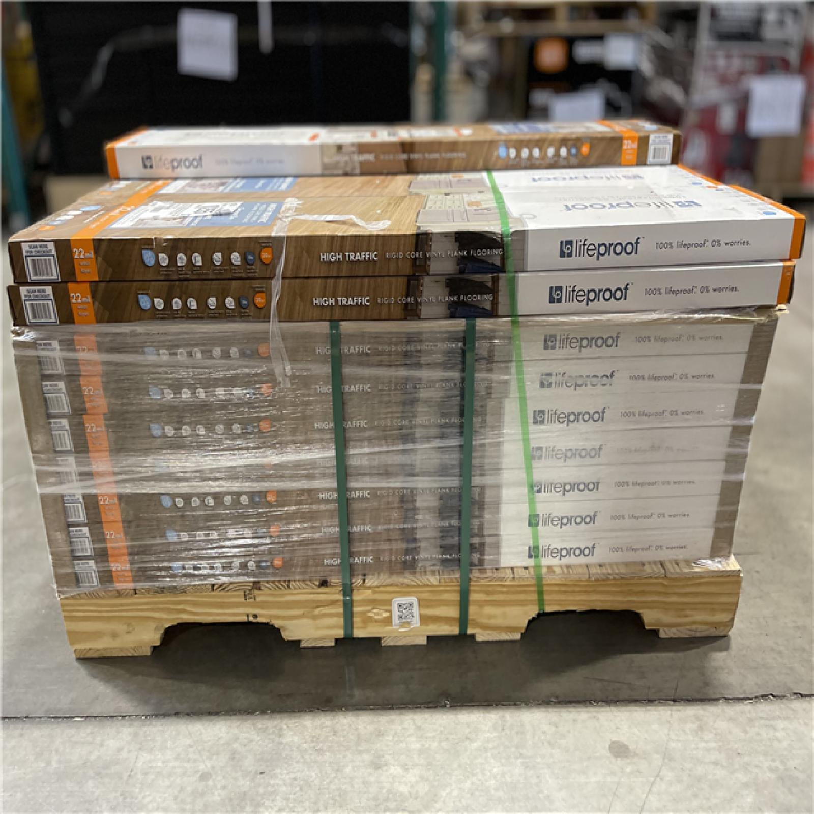 DALLAS LOCATION - Lifeproof Clermont Elm 22 mil x 8.7 in. W x 48 in. L Click Lock Waterproof Luxury Vinyl Plank Flooring PALLET-(37 CASES)