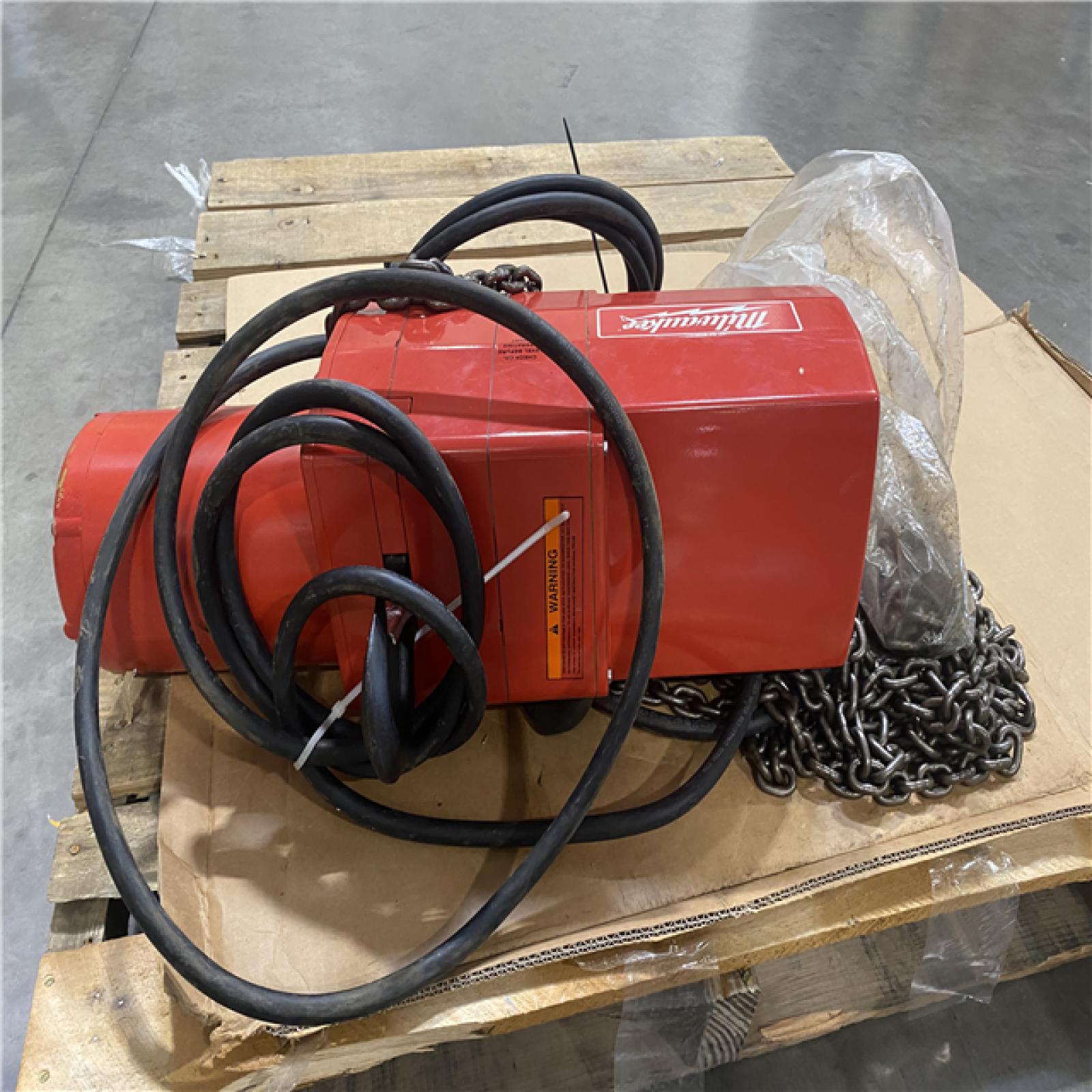 Dallas Location - As-Is Milwaukee 2-Ton 20 ft. Electric Chain Hoist