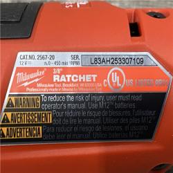 AS-IS Milwaukee FUEL 12-Volt Lithium-Ion Brushless Cordless High Speed 3/8 in. Ratchet (Tool-Only)