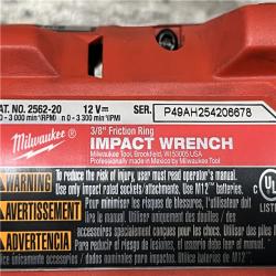 AS-IS Milwaukee FUEL 12V Li-Ion Brushless Cordless Stubby 3/8 in. Impact Wrench Kit