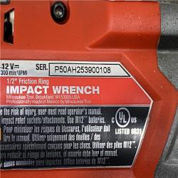 AS-IS Milwaukee FUEL 12V Lithium-Ion Brushless Cordless Stubby 1/2 in. Impact Wrench (Tool-Only)