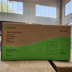 Phoenix Location NEW Seasons Square Drop-in Sink Vitreous China 4 Faucet Center Front Overflow White ADA Compliant Pallet  (19 Sinks) (Sealed)