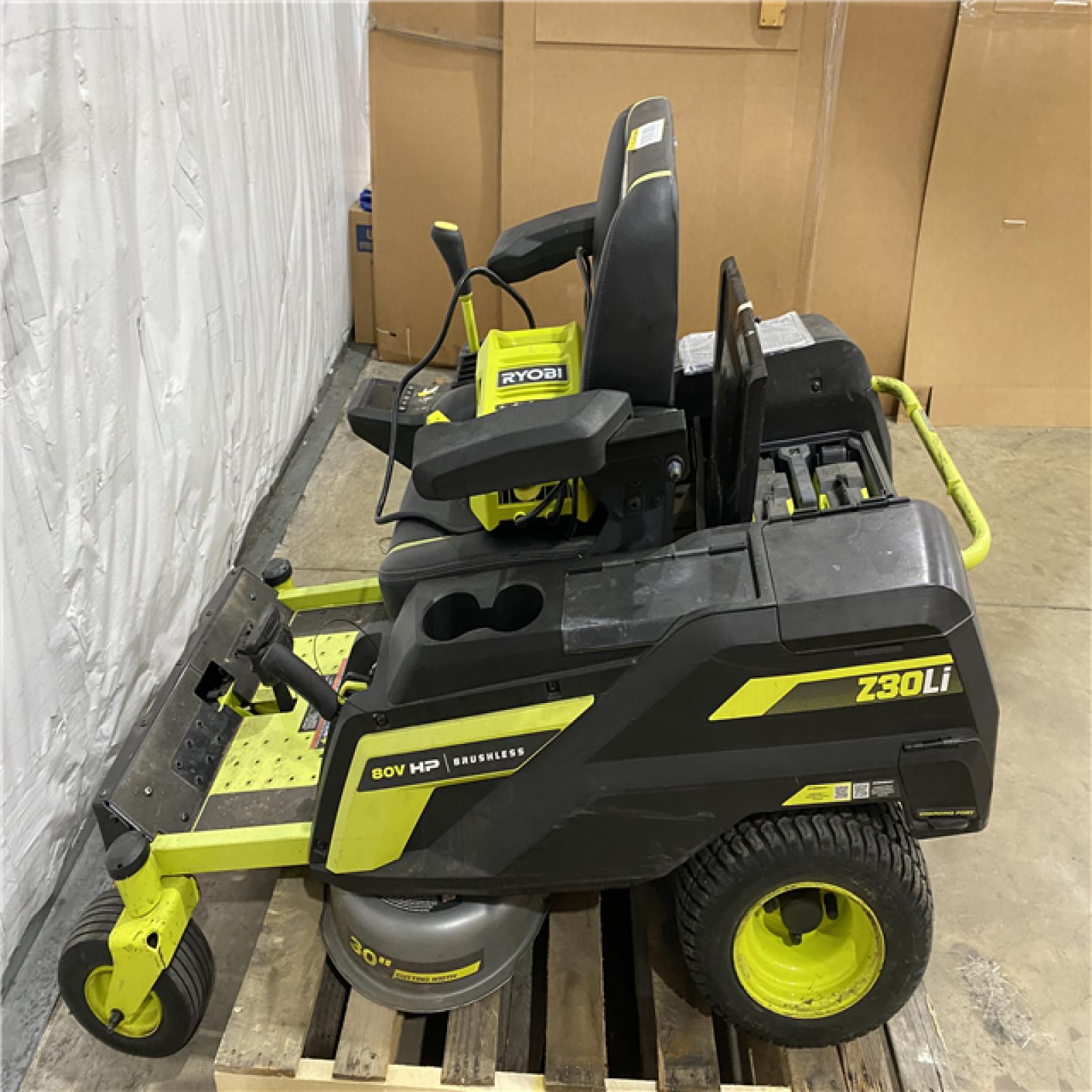 Houston Location AS IS - Ryobi 80v 30in  Cutting Width Riding Mower