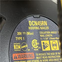 AS-IS DEWALT 20V MAX 15-Degree Electric Cordless Roofing Nailer (Tool Only)