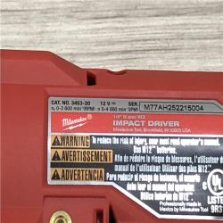 AS-IS Milwaukee M12 FUEL 12 V 1/4 in. Cordless Impact Driver (Tool-Only)