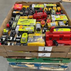 DALLAS LOCATION - AS-IS BATTERY AND CHARGERS PALLET