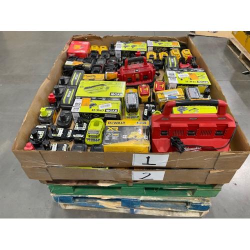 DALLAS LOCATION - AS-IS BATTERY AND CHARGERS PALLET