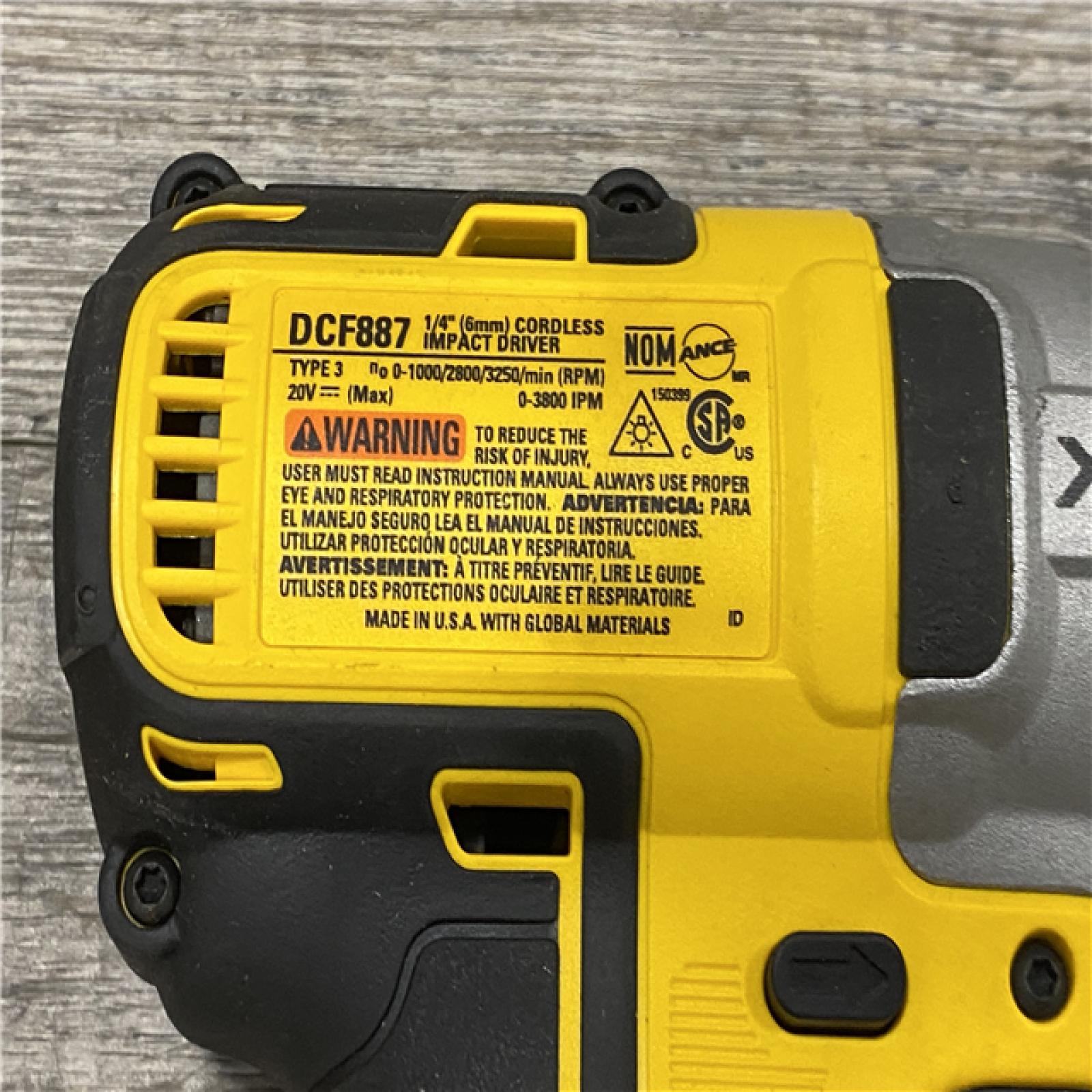 AS-IS DEWALT 20V MAX XR Cordless Brushless 3-Speed 1/4 in. Impact Driver Kit