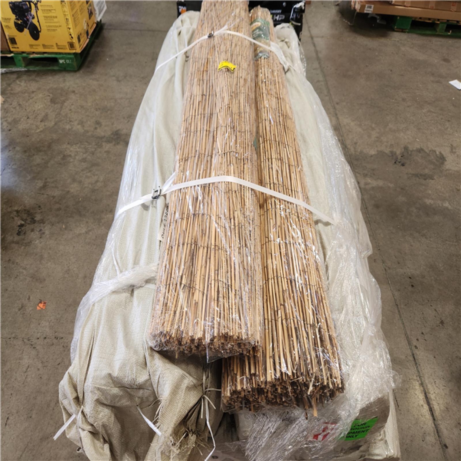 Phoenix NEW Backyard X-Scapes 6 ft. H x 16 ft. L Natural Jumbo Reed Bamboo Fencing Pallet (32-Pieces))
