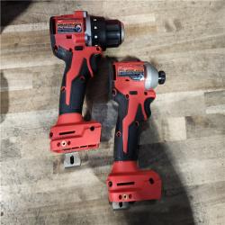 HOUSTON LOCATION - AS-IS Milwaukee M18 18V Lithium-Ion Brushless Cordless Compact Drill/Impact Combo Kit (2-Tool) W/(2) 2.0 Ah Batteries  Charger & Bag