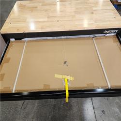 Phoenix NEW Husky 56 in. W x 27.6 in. D 10-Drawer Matte Black Heavy-Duty Mobile Workbench with Pegboard and Top Cabinets