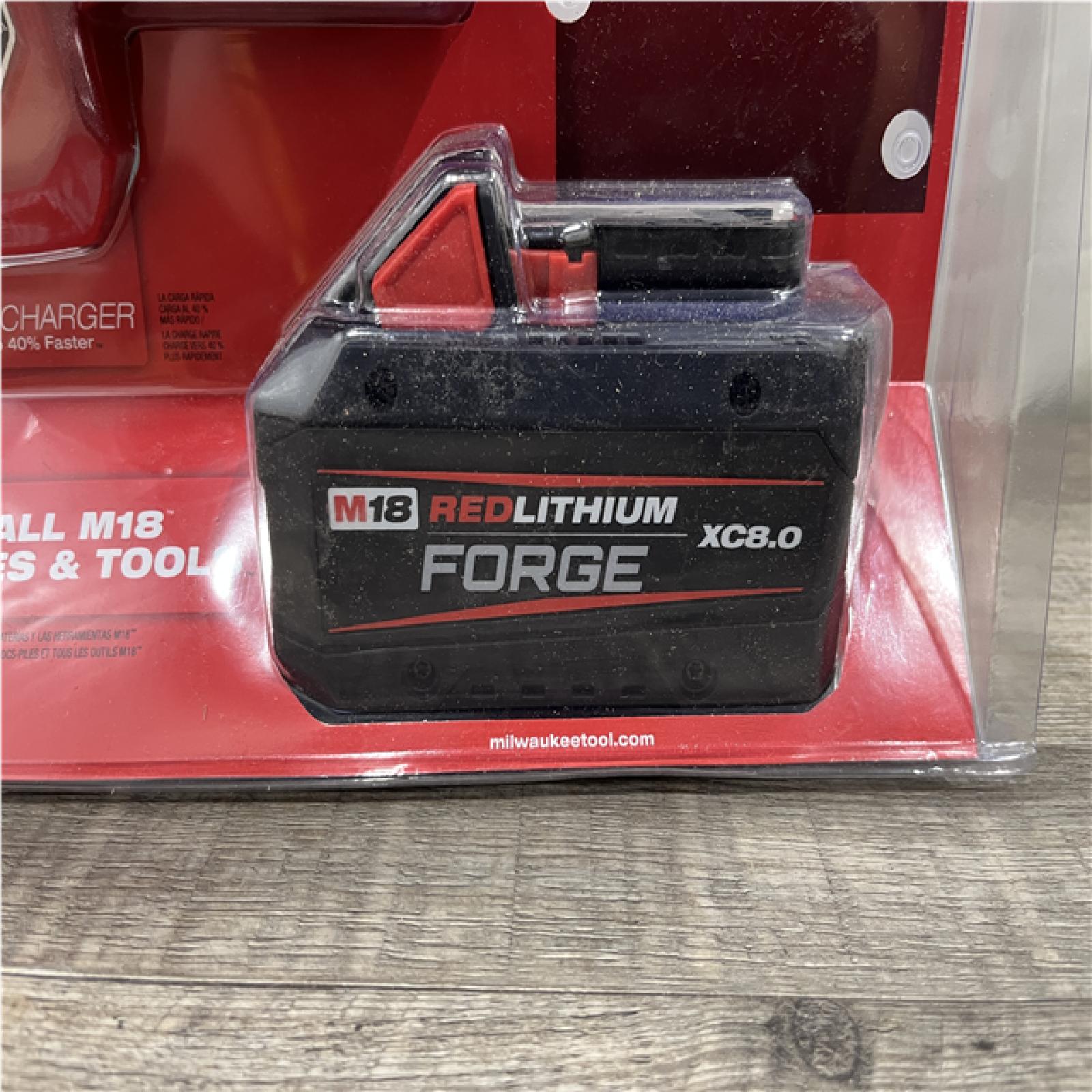NEW - Milwaukee 18-Volt Lithium-Ion REDLITHIUM FORGE Starter Kit with 8.0Ah Battery and Rapid Charger