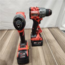AS-IS  Milwaukee M18 FUEL 18V Lithium-Ion Brushless Cordless Hammer Drill and Impact Driver Combo Kit (2-Tool) with 2 Batteries