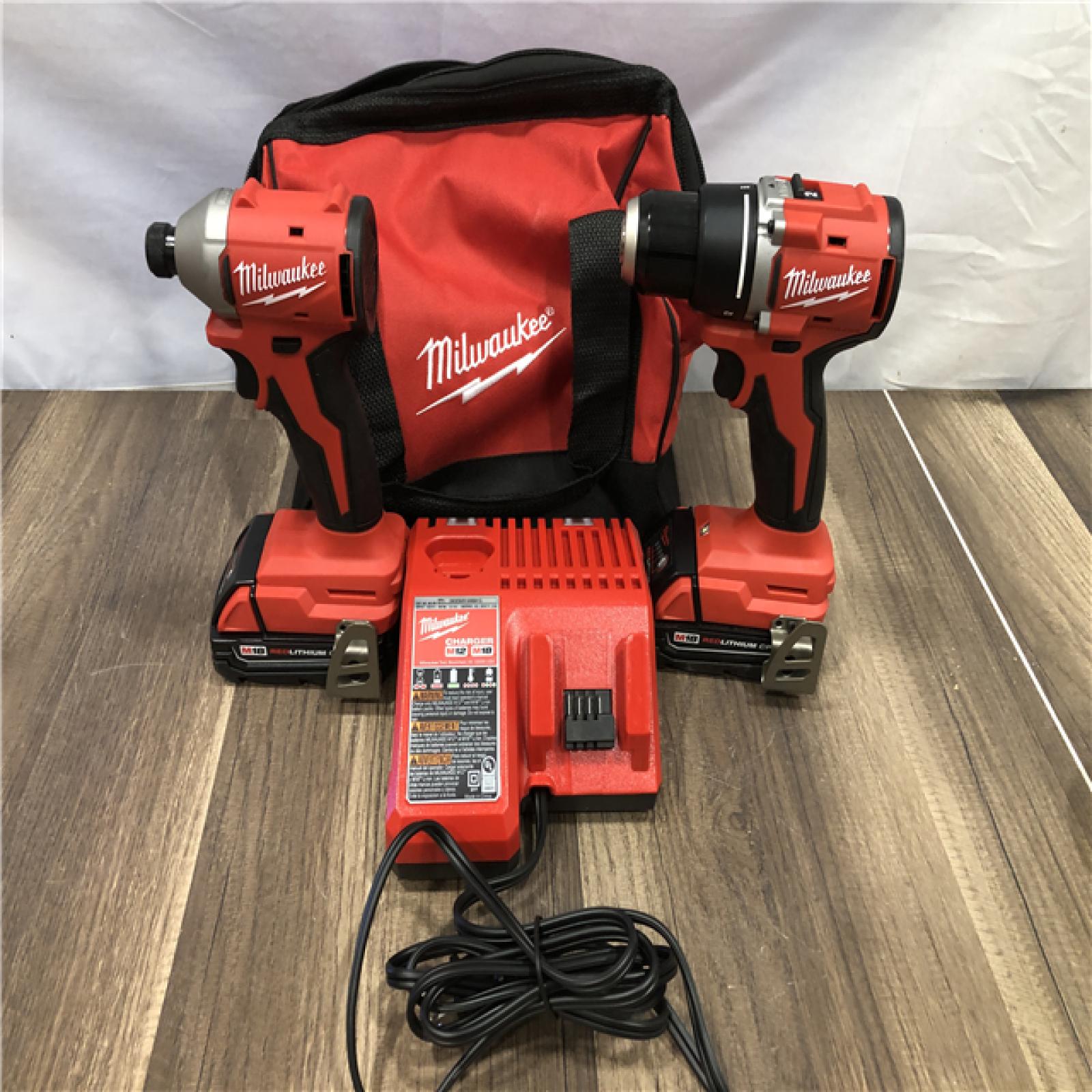 AS-IS Milwaukee 18V Lithium-Ion Brushless Cordless Compact Drill/Impact Combo Kit