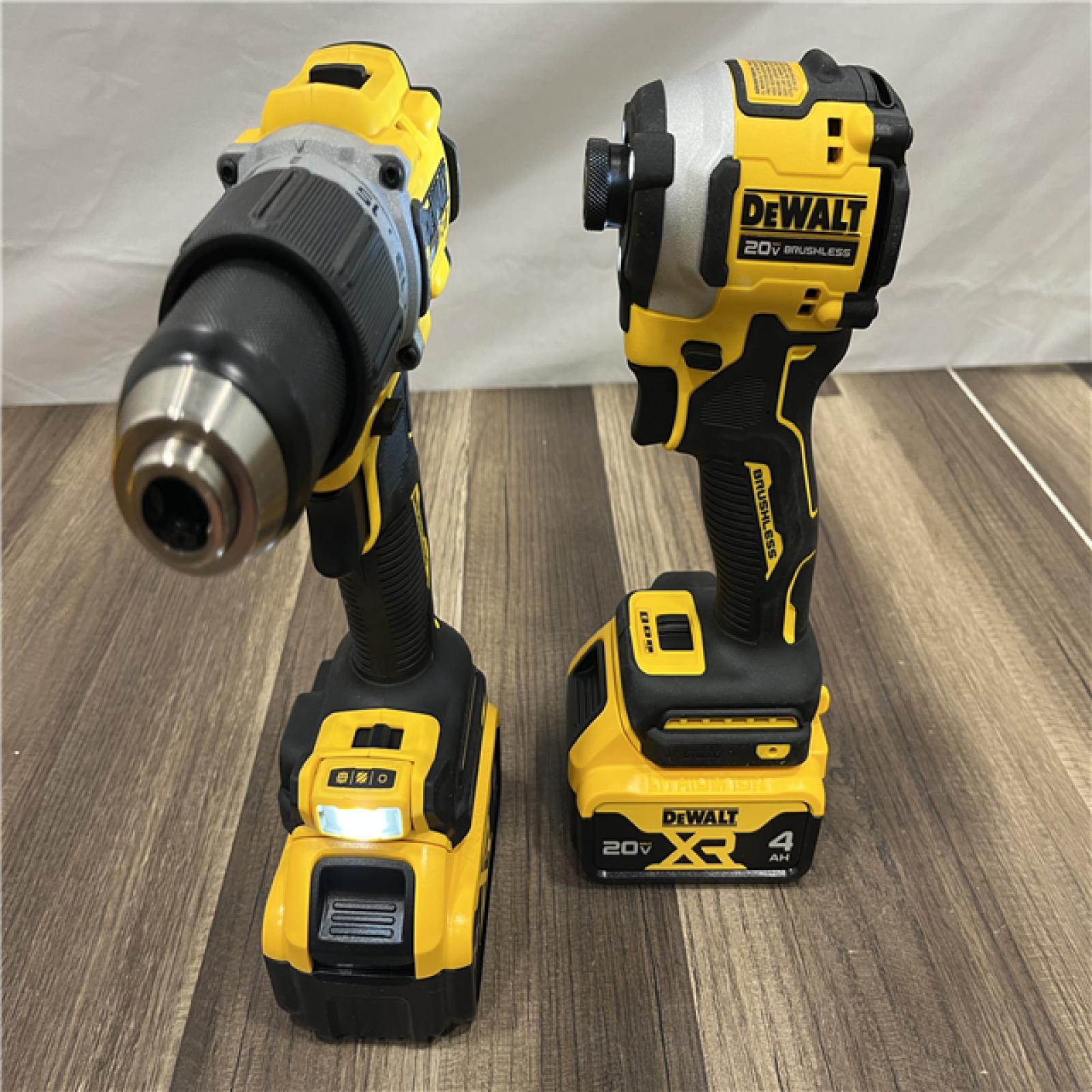 GOOD DEWALT 20V MAX XR Hammer Drill and ATOMIC Impact Driver 2 Tool Cordless Combo Kit with (2) 4.0Ah Batteries, Charger, and Bag