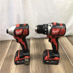 AS-IS Milwaukee 18V Lithium-Ion Cordless Drill Driver/Impact Driver Combo Kit
