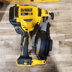 HOUSTON LOCATION - AS-IS DEWALT 20V MAX Lithium-Ion 15-Degree Electric Cordless Roofing Nailer Kit